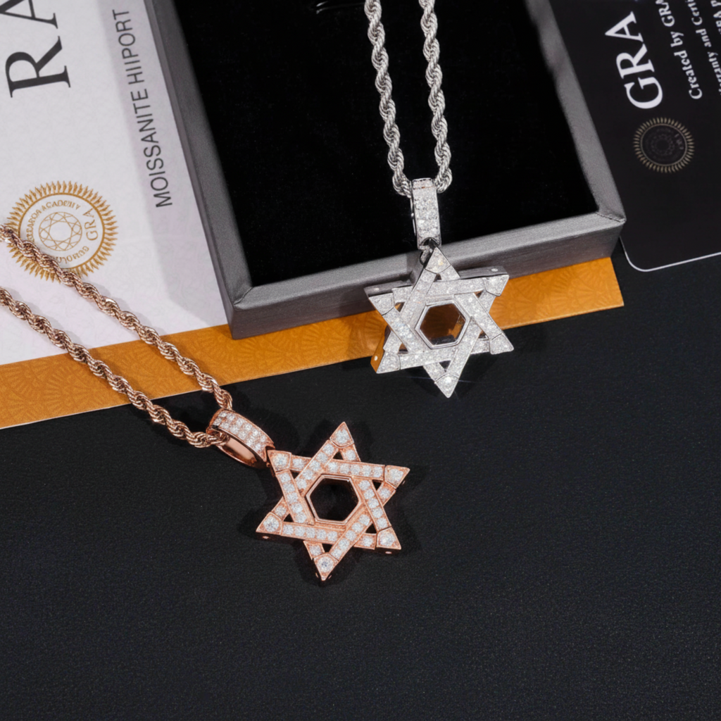 Moissanite Star of David Pendant