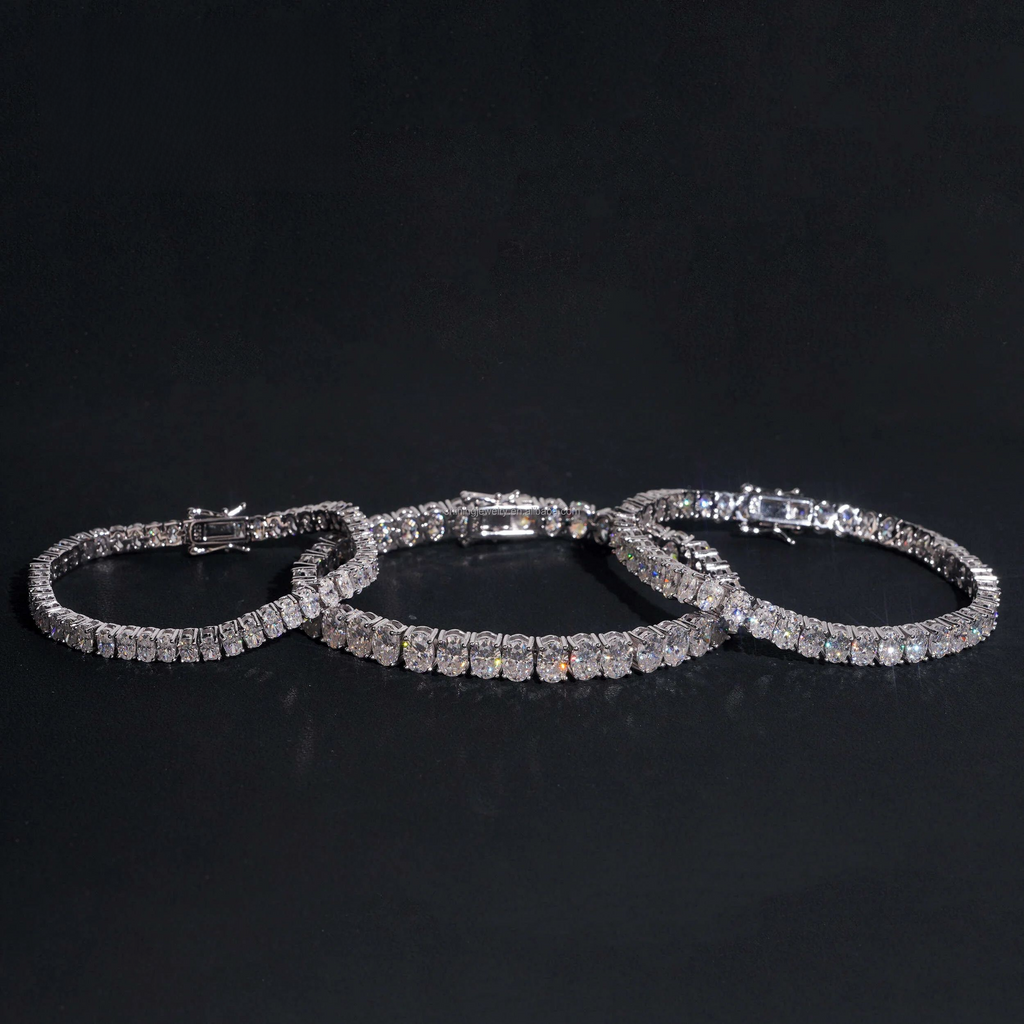 Oval Moissanite Tennis Bracelet