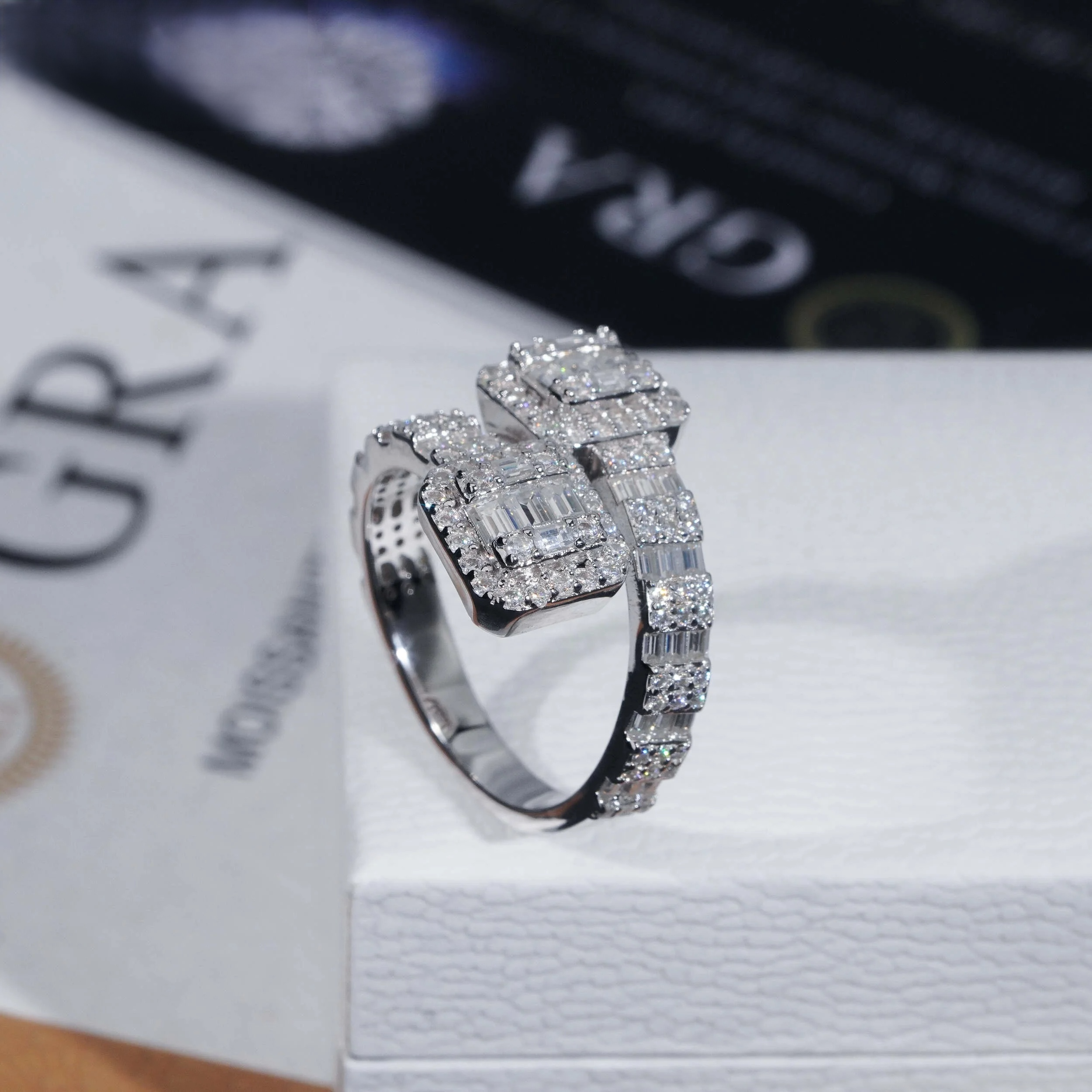 Baguette Cluster Ring