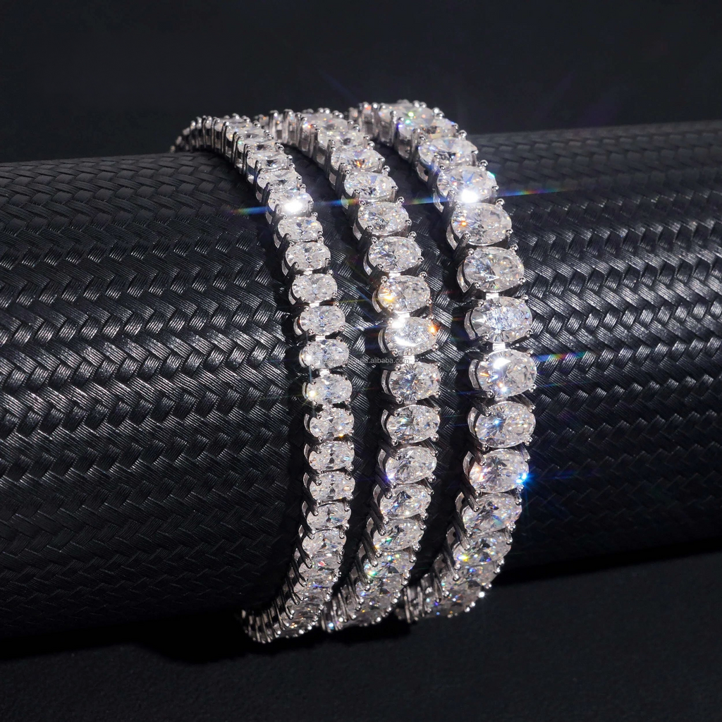 Oval Moissanite Tennis Bracelet