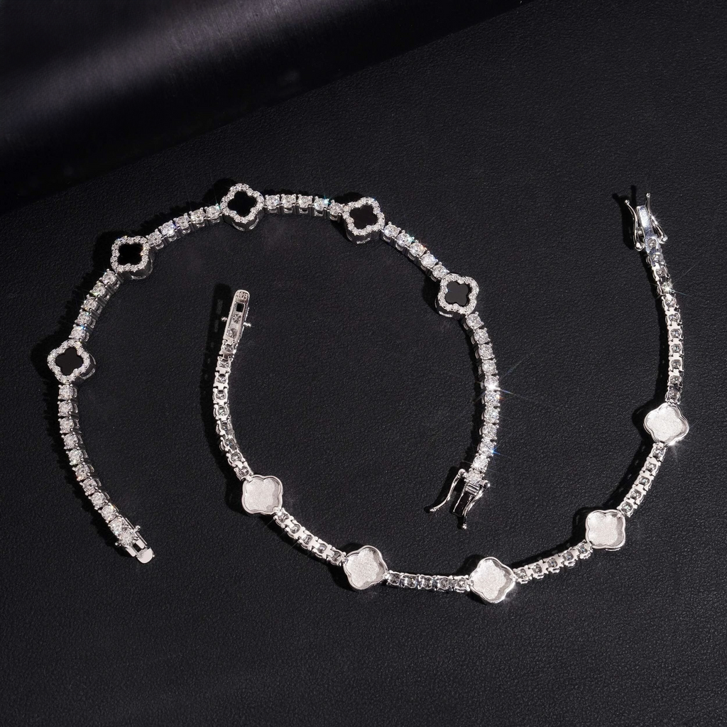 Clover Moissanite Tennis Bracelet