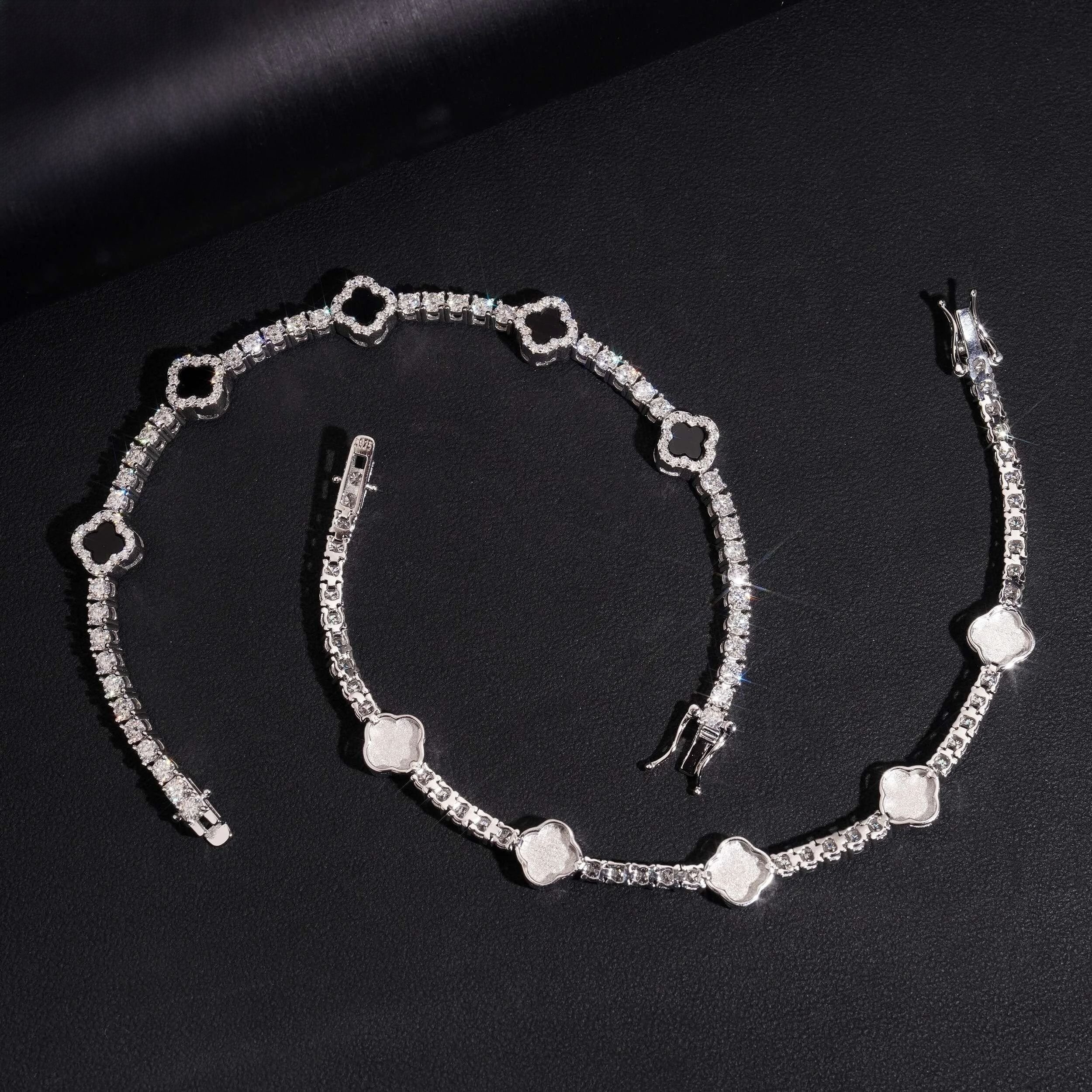 Clover Moissanite Tennis Bracelet
