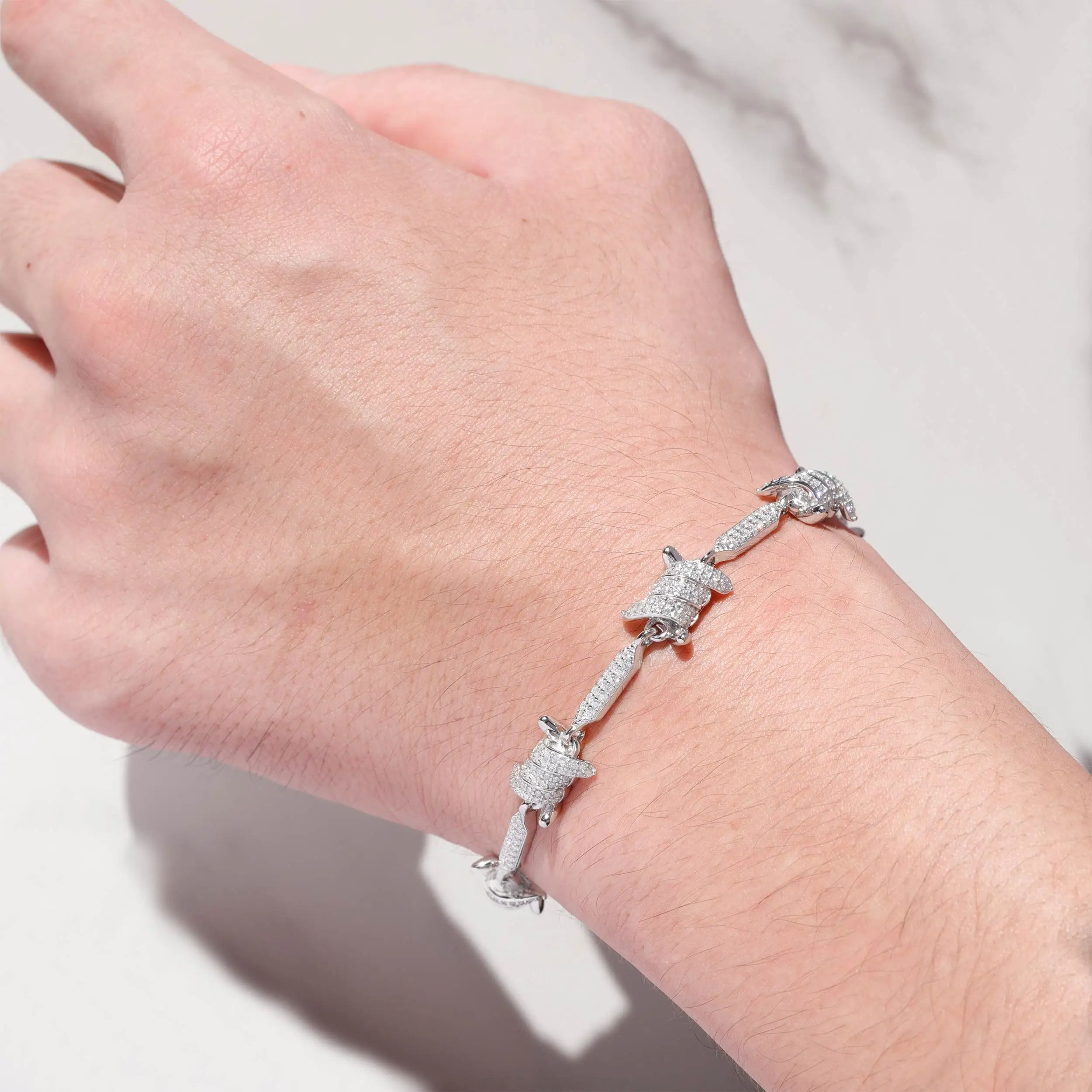8mm Spiked Cuban Knot Bracelet
