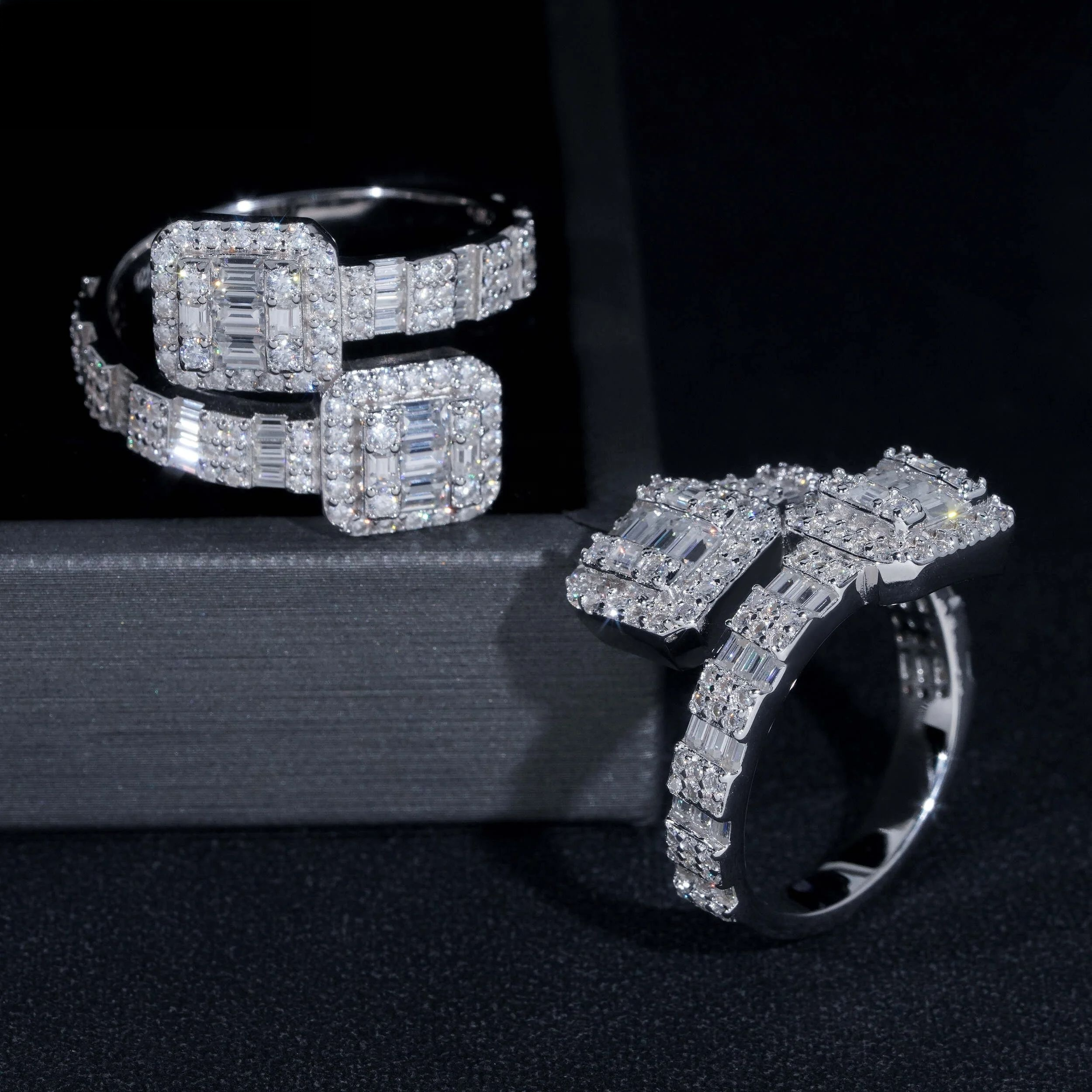 Baguette Cluster Ring
