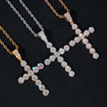 Moissanite Solitaire Cross Pendant