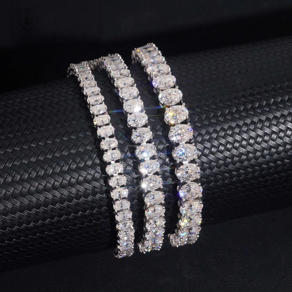 Oval Moissanite Tennis Bracelet