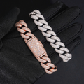 14mm Moissanite Cuban Link Bracelet
