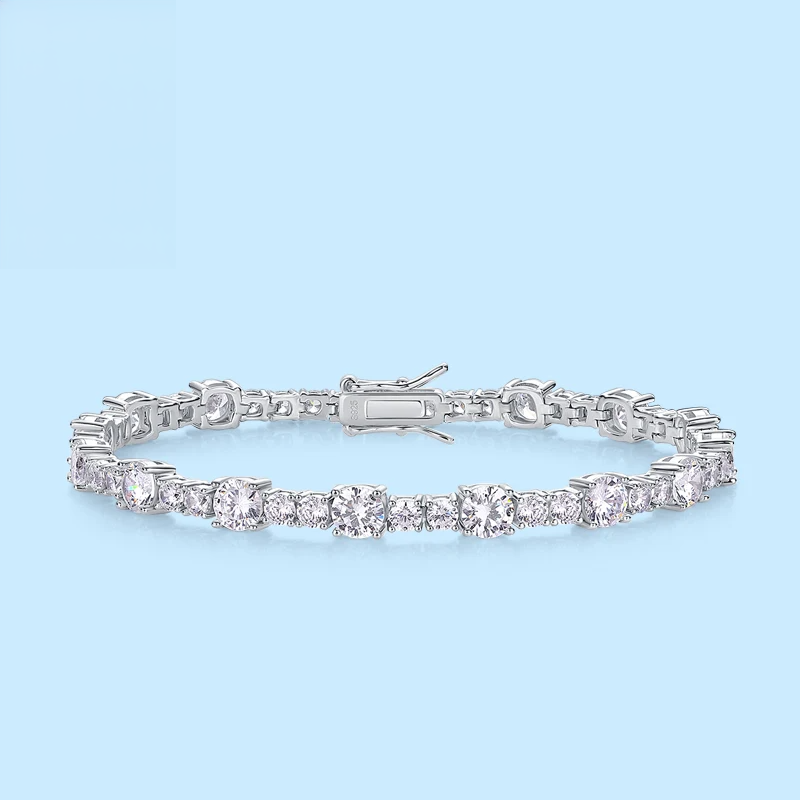 Staggered Tennis Bracelet