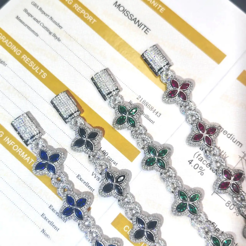 Colorful Clover Link Bracelet