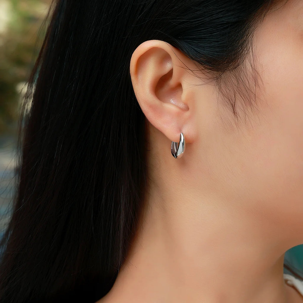 Sterling Silver Huggie Hoop Earrings