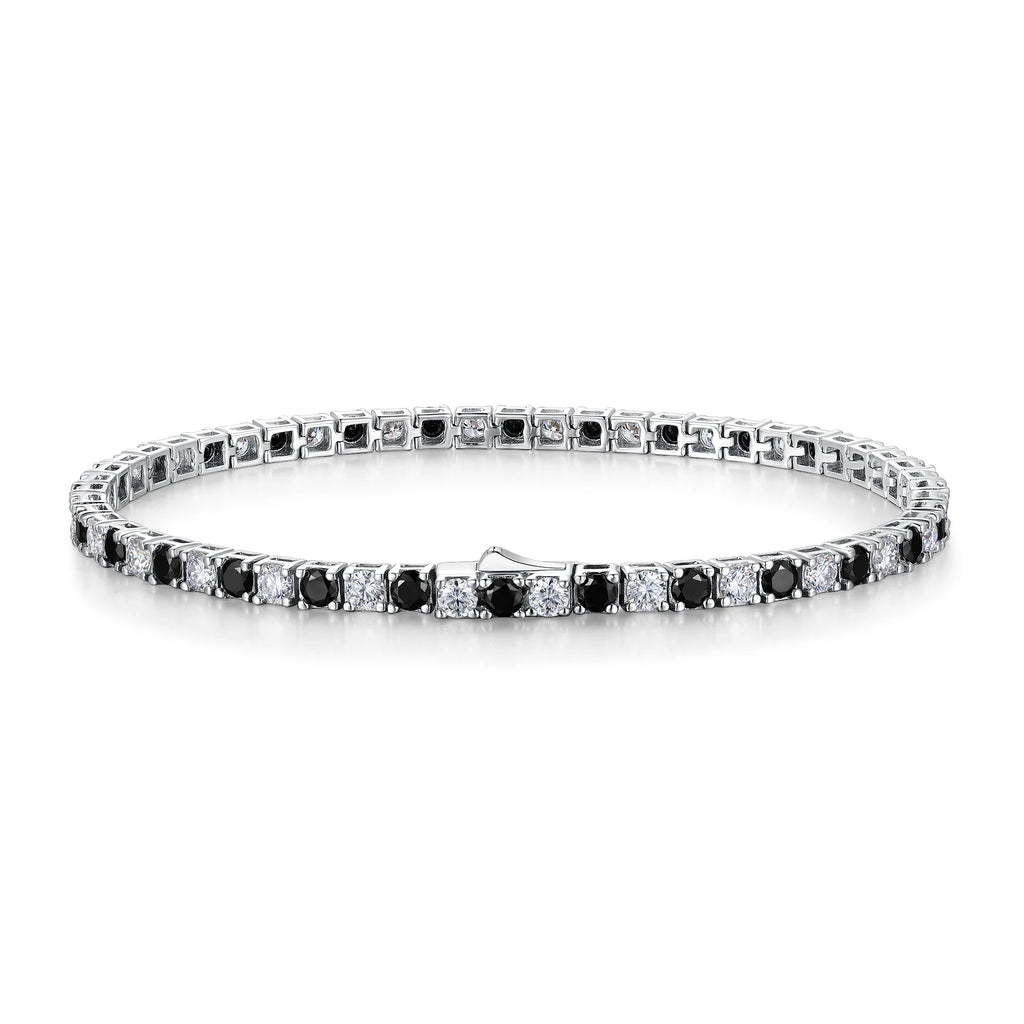 Black & White Tennis Bracelet