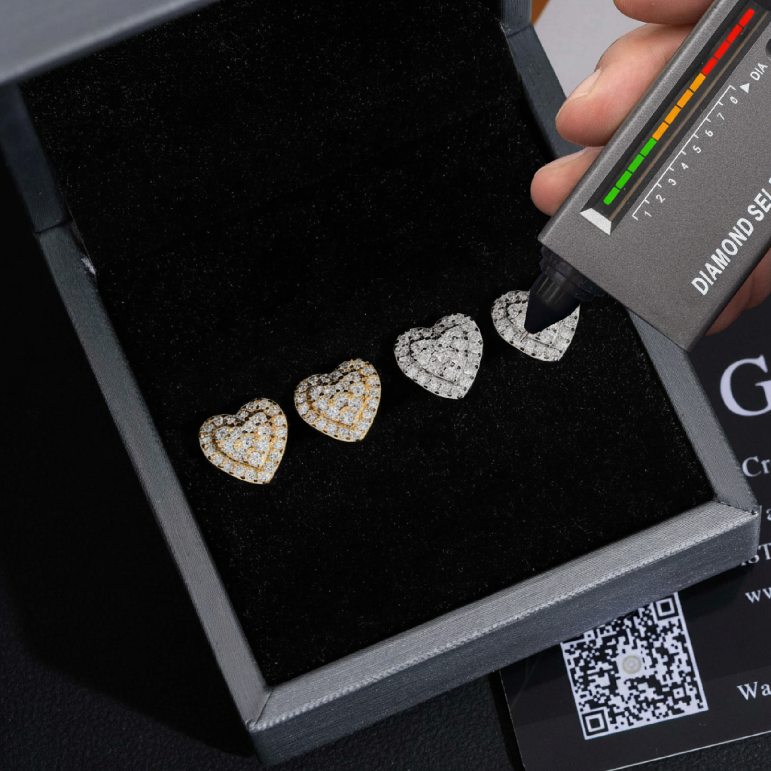 Heart Moissanite Earrings