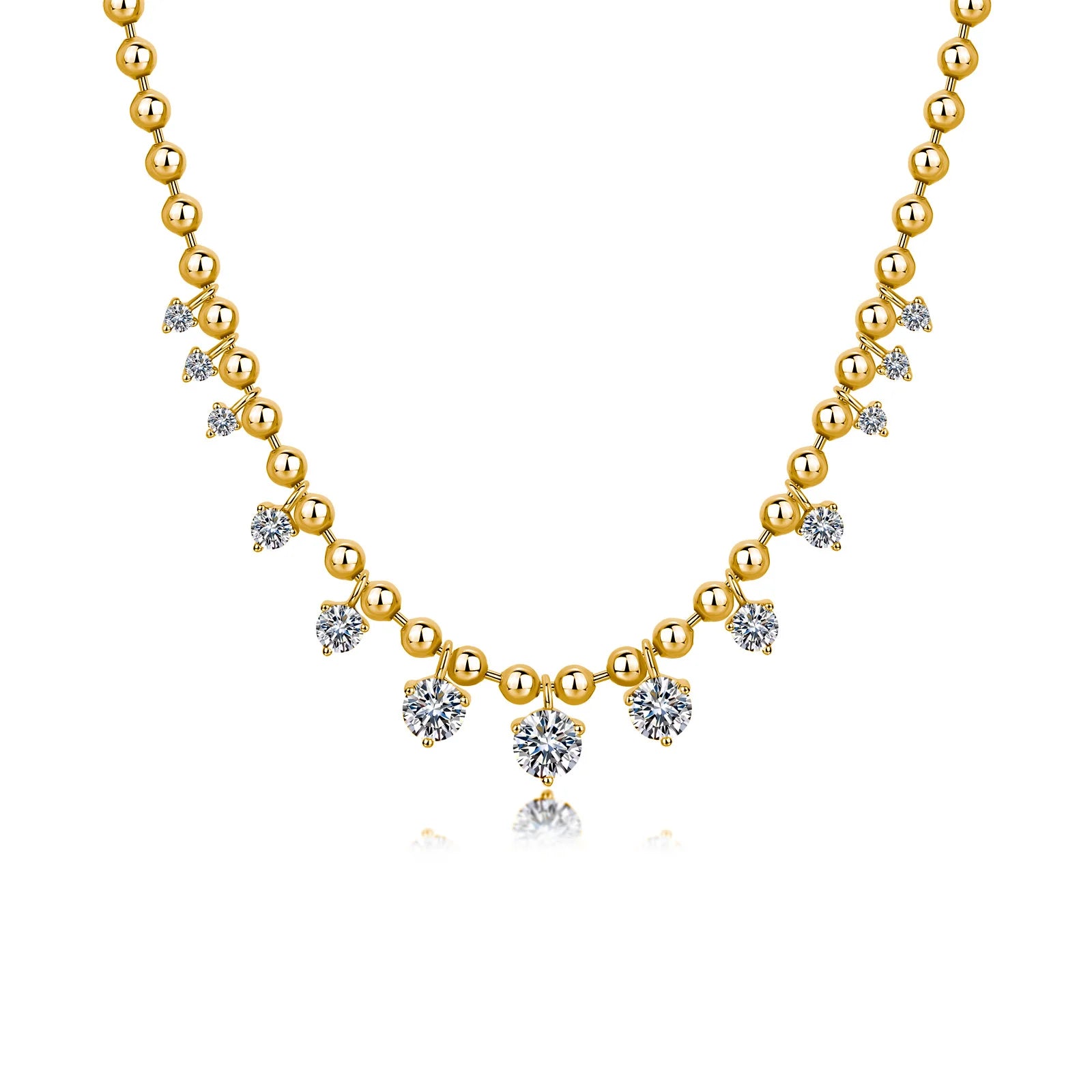 Moissanite Beaded Choker
