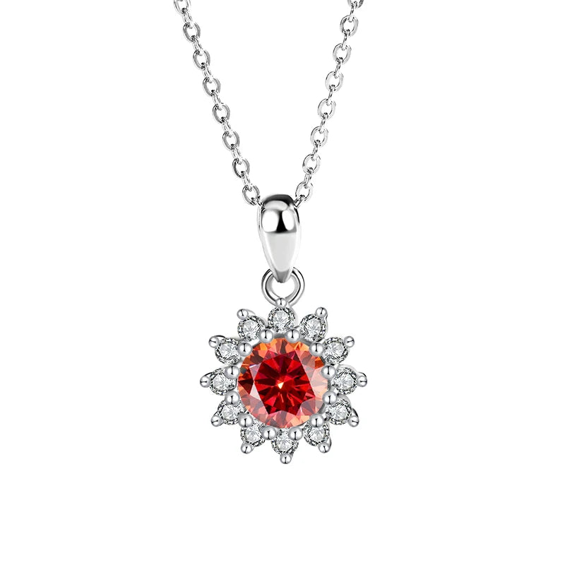Moissanite Snowflake Pendant Necklace