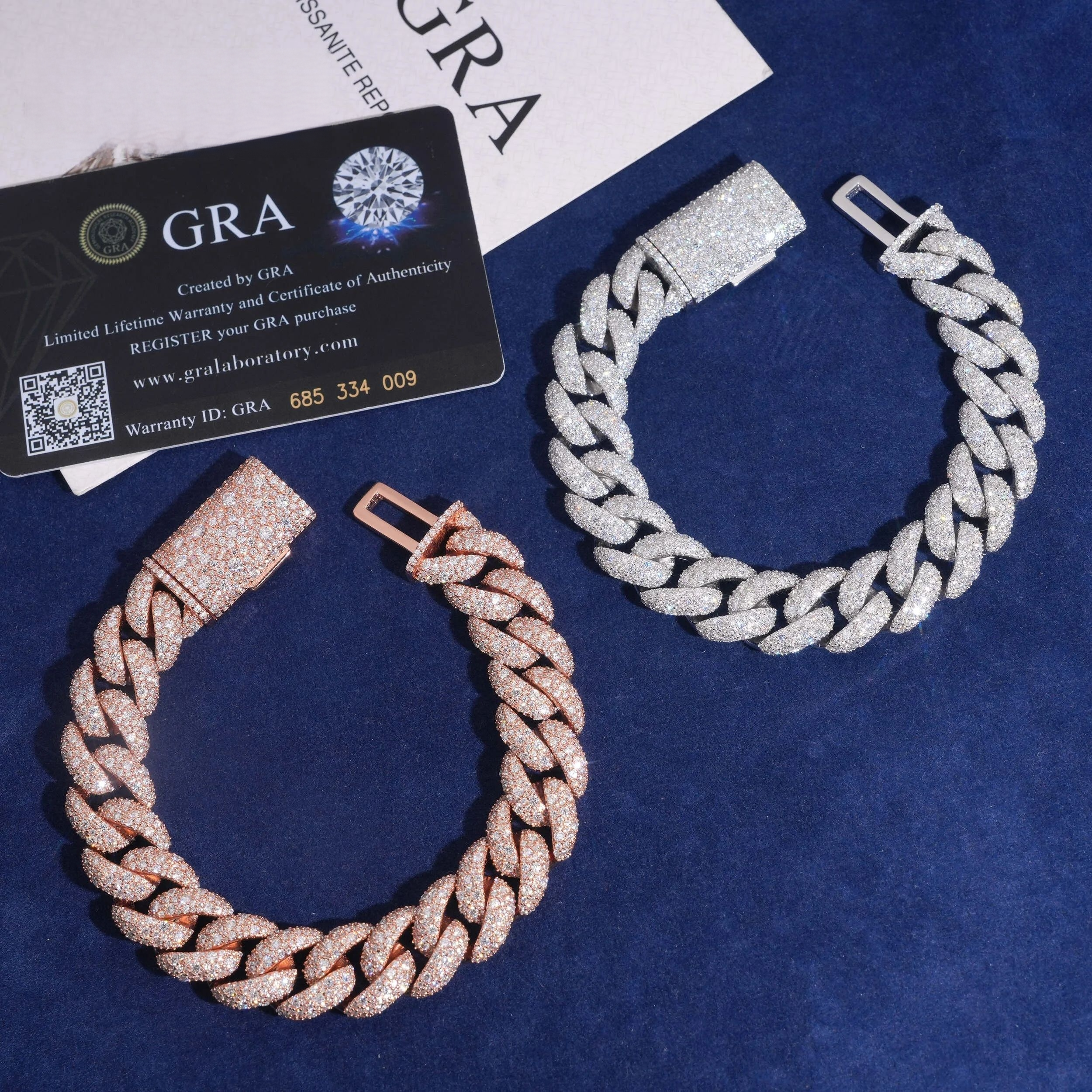 14mm Moissanite Cuban Link Bracelet