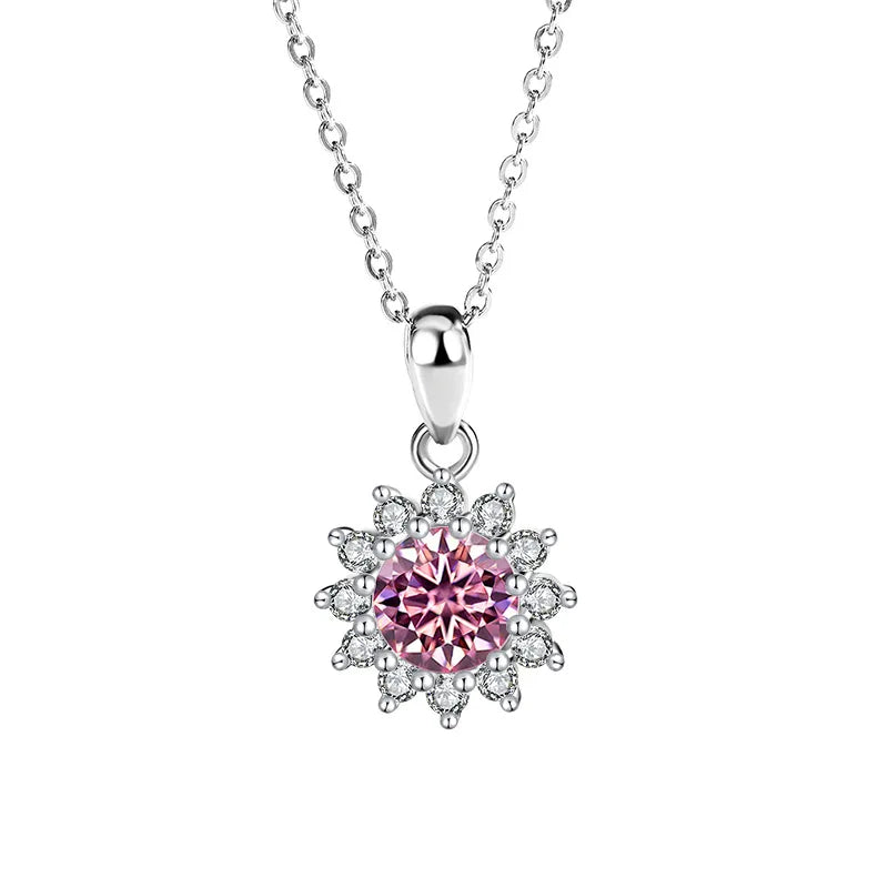 Moissanite Snowflake Pendant Necklace