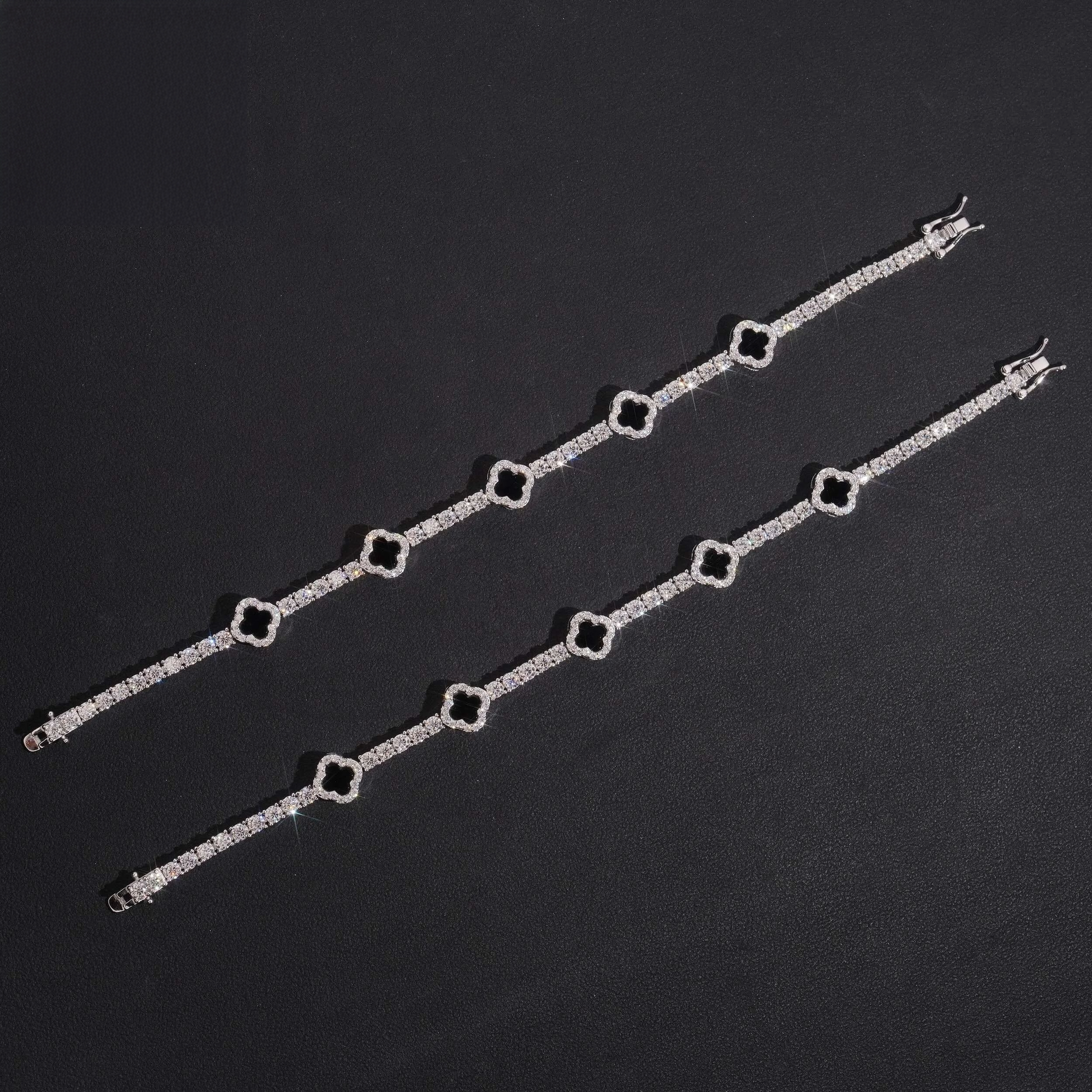 Clover Moissanite Tennis Bracelet