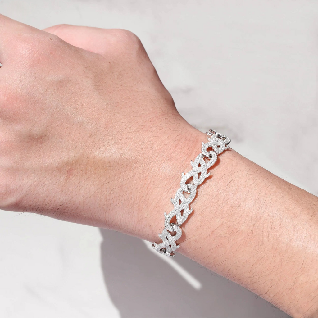 12mm Spiked Cuban Link Bracelet