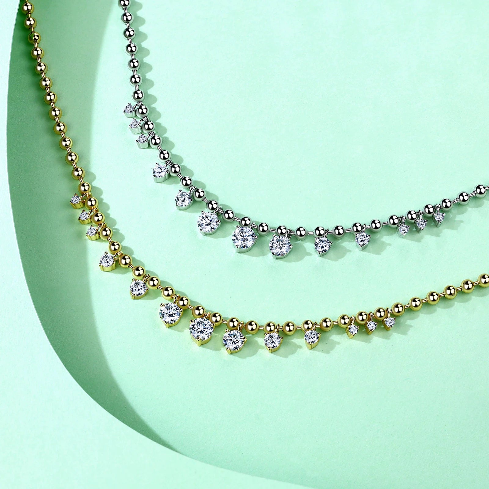 Moissanite Beaded Choker