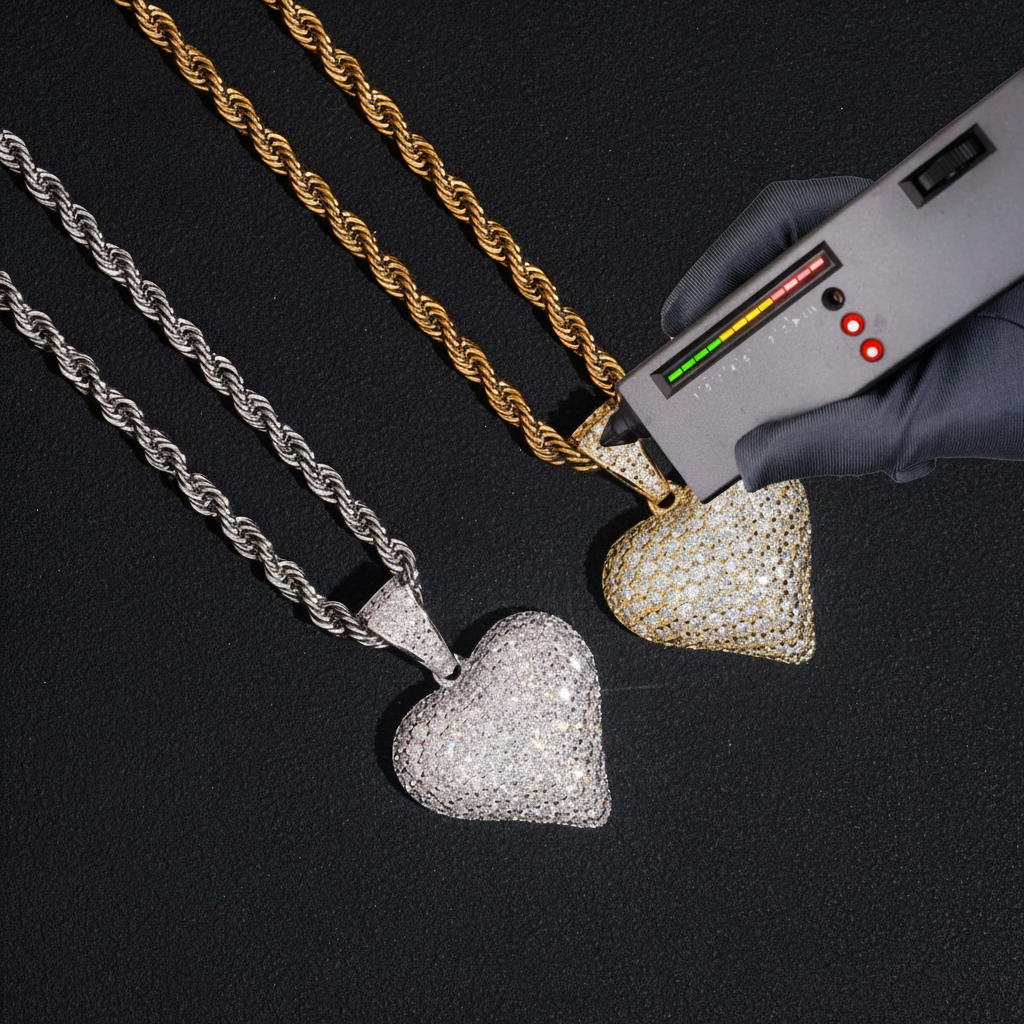 Iced Out Heart Pendant