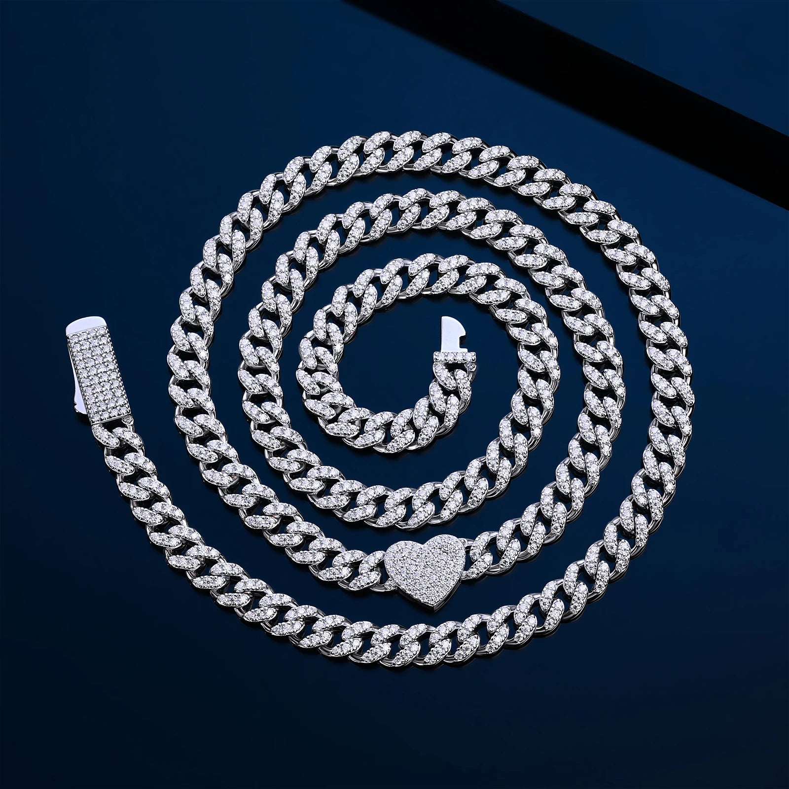 6mm Heart Cuban Link Necklace