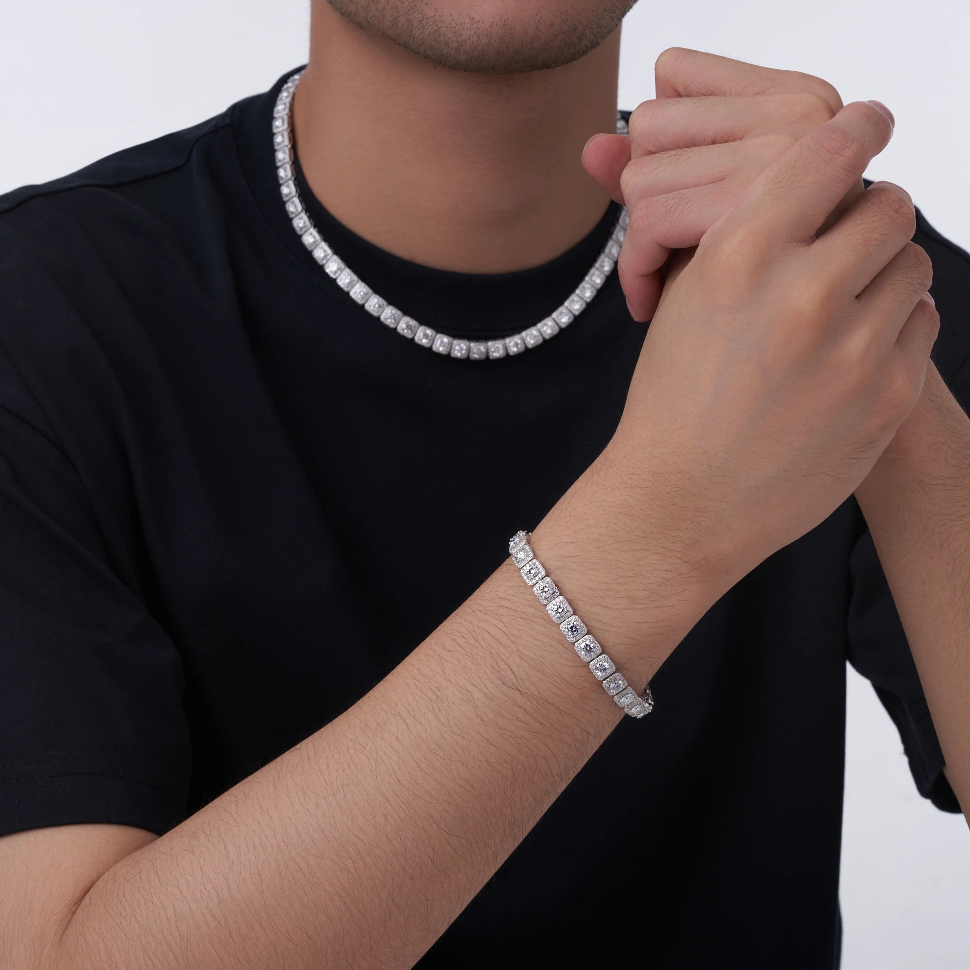 Princess Cut Moissanite Tennis Bracelet