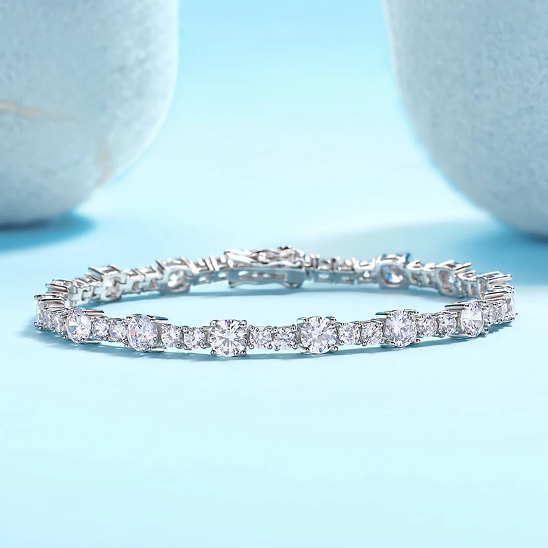Staggered Tennis Bracelet