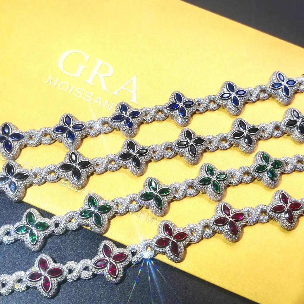 Colorful Clover Link Bracelet