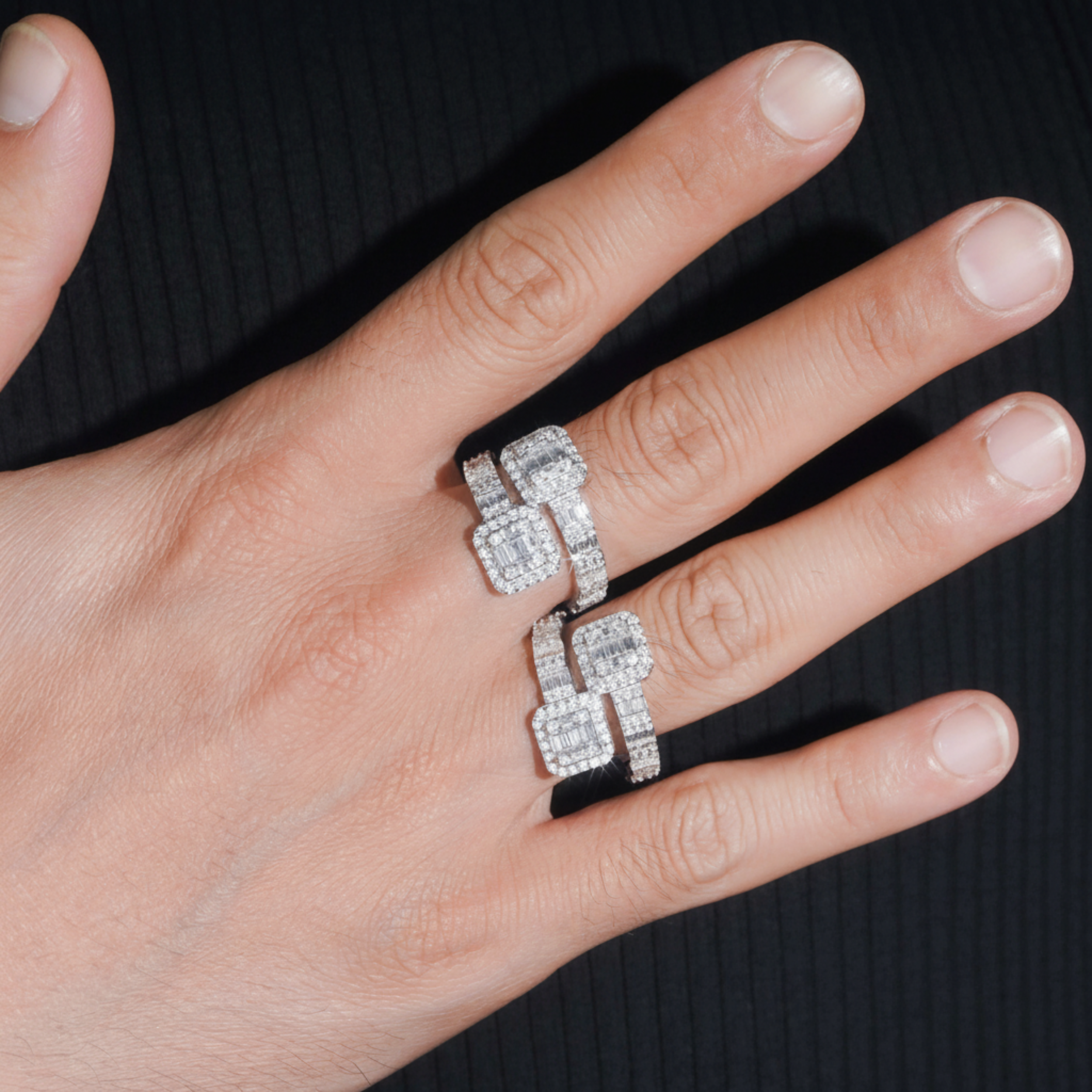 Baguette Cluster Ring
