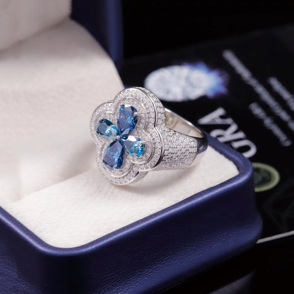 Clover Moissanite Ring