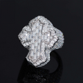 Baguette Moissanite Cross Ring