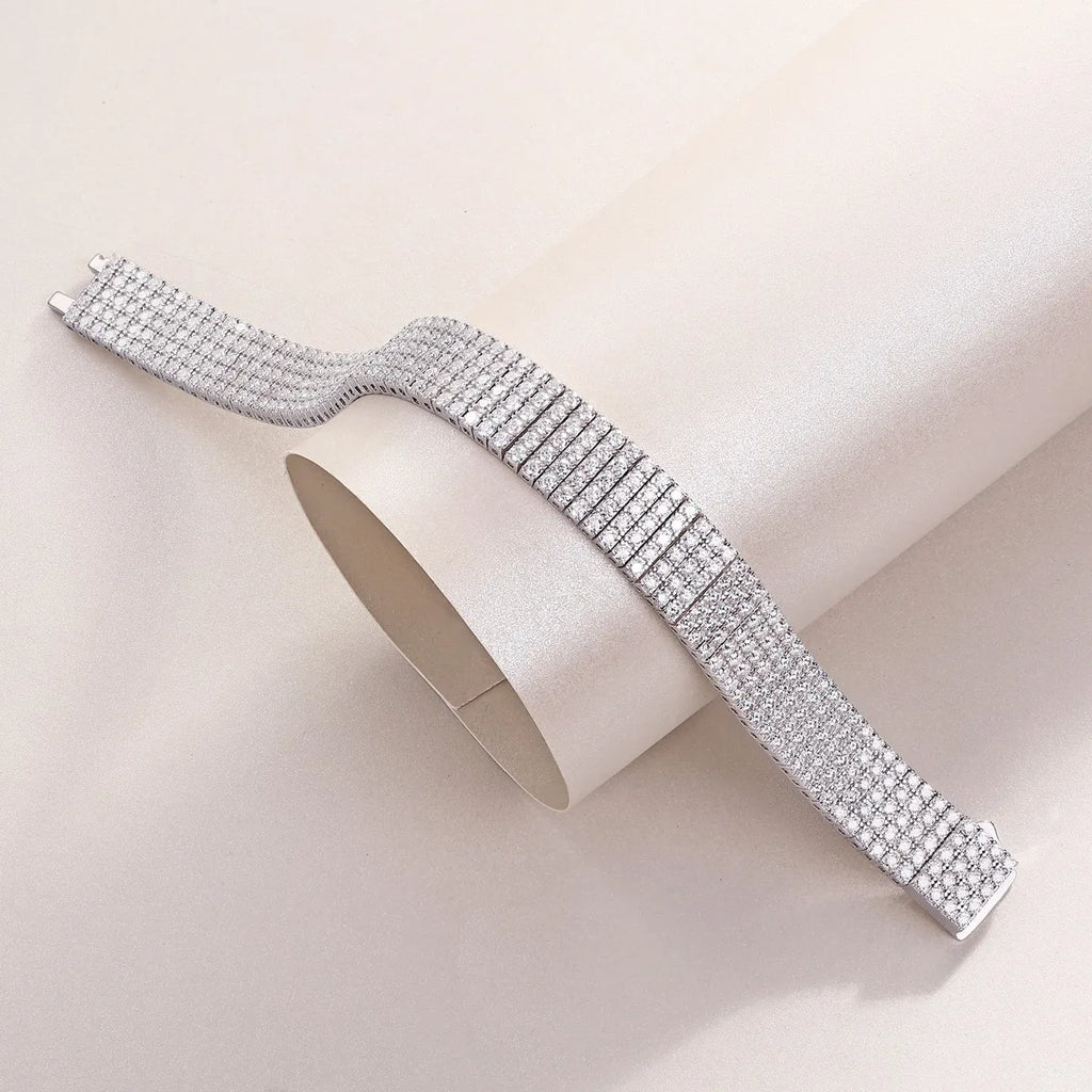 Multi-Row Moissanite Tennis Bracelet