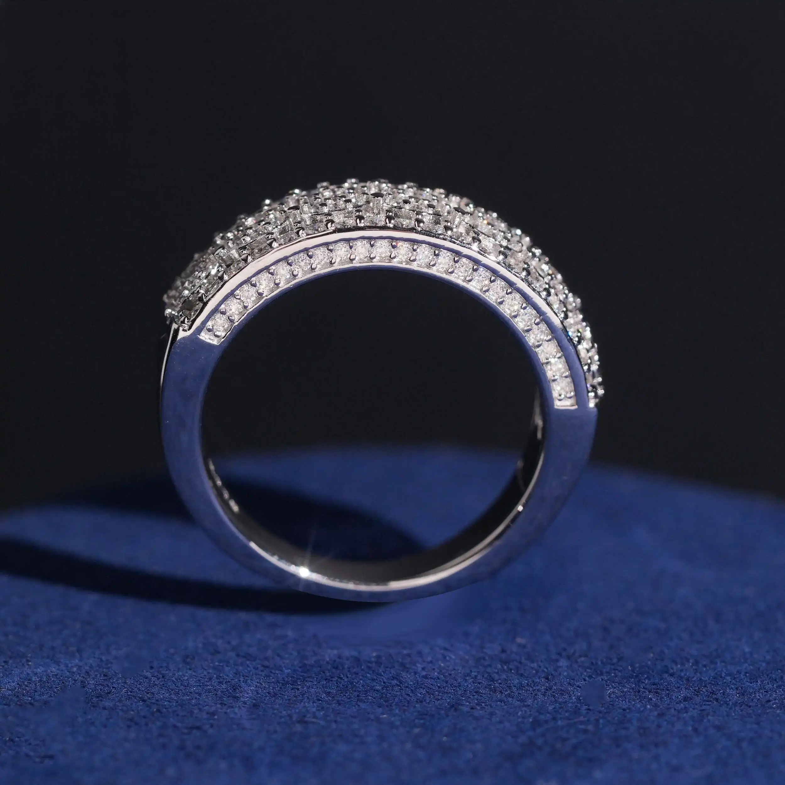 Moissanite Cluster Ring