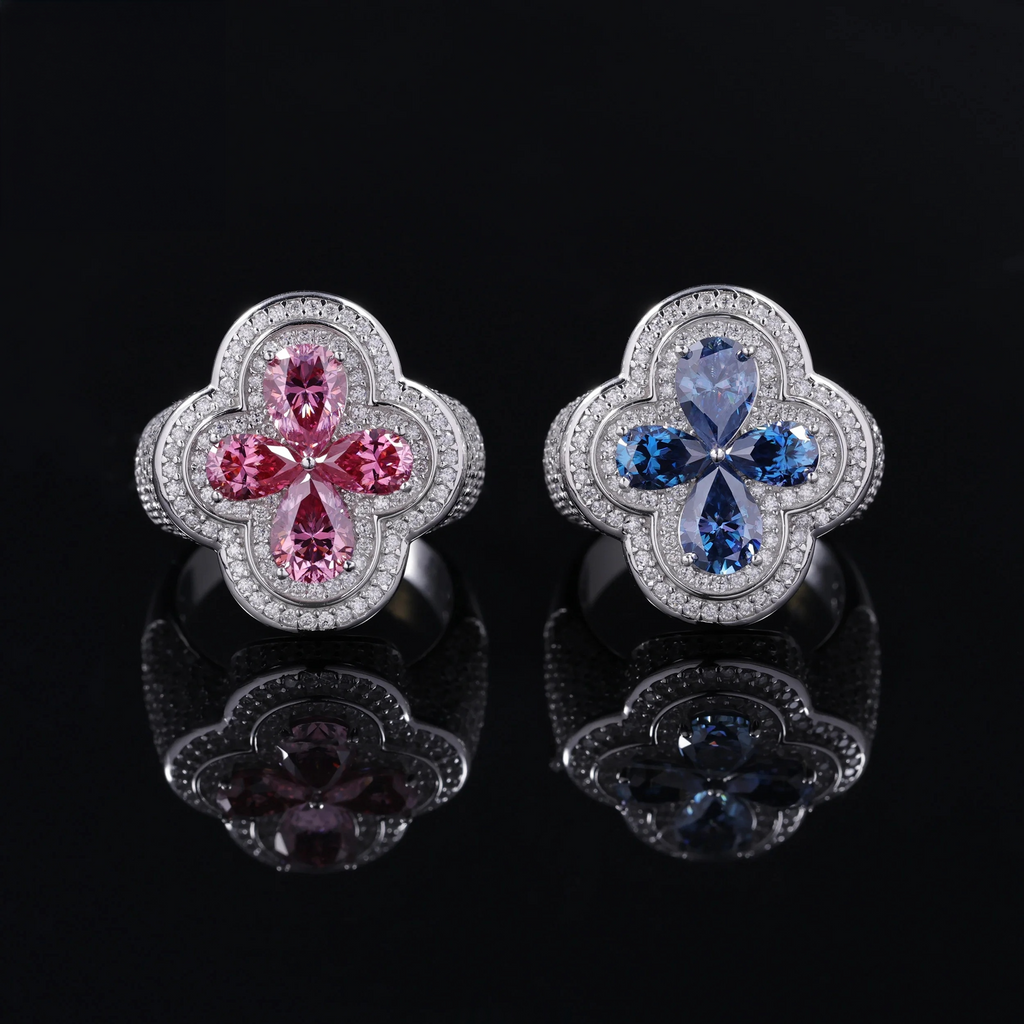 Clover Moissanite Ring