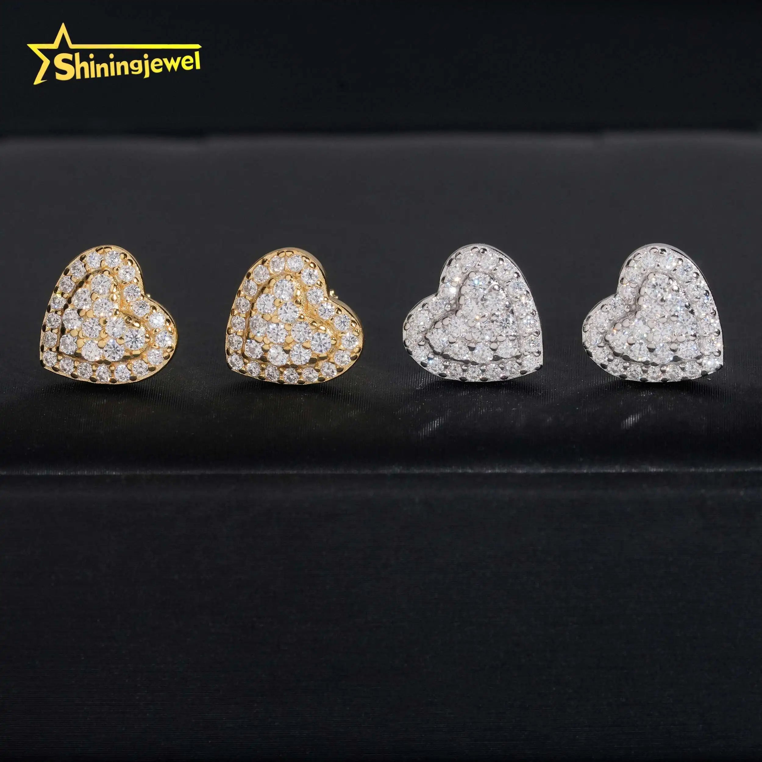 Heart Moissanite Earrings