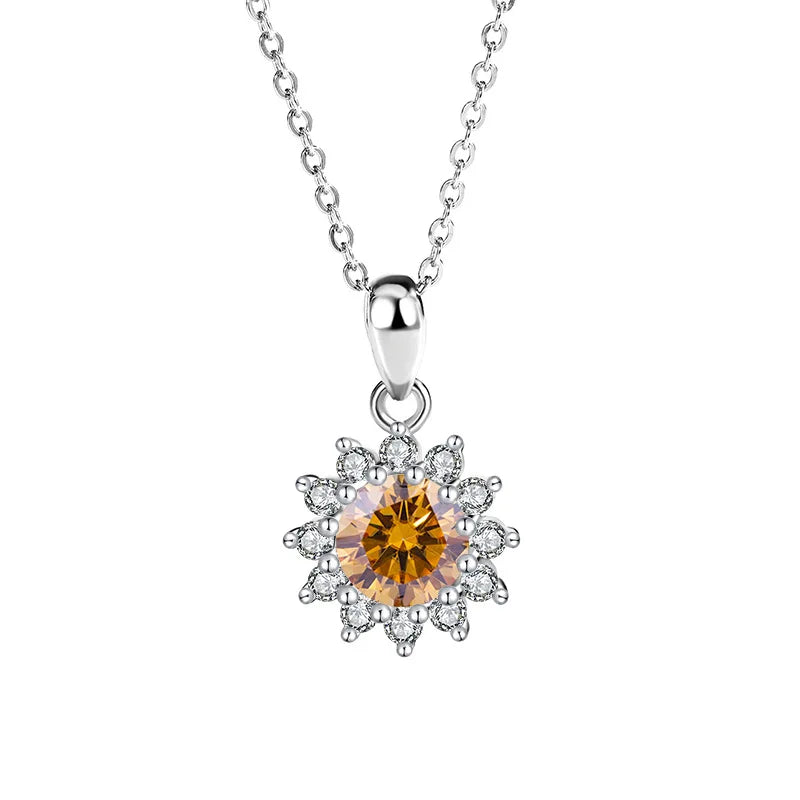 Moissanite Snowflake Pendant Necklace