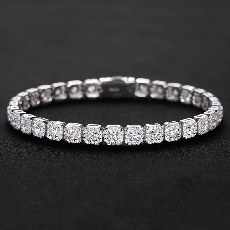 Cushion Cut Moissanite Tennis Bracelet
