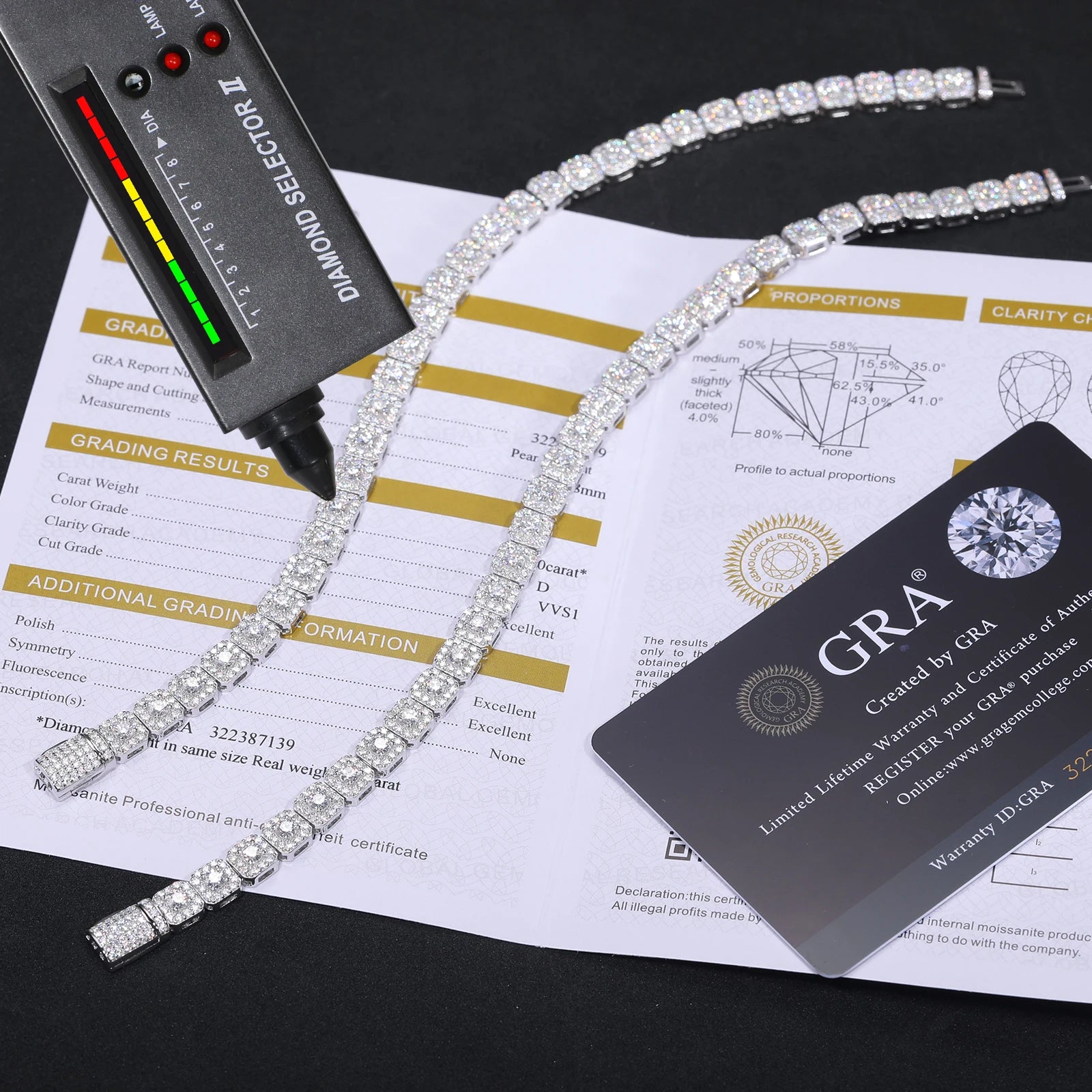 Cushion Cut Moissanite Tennis Bracelet