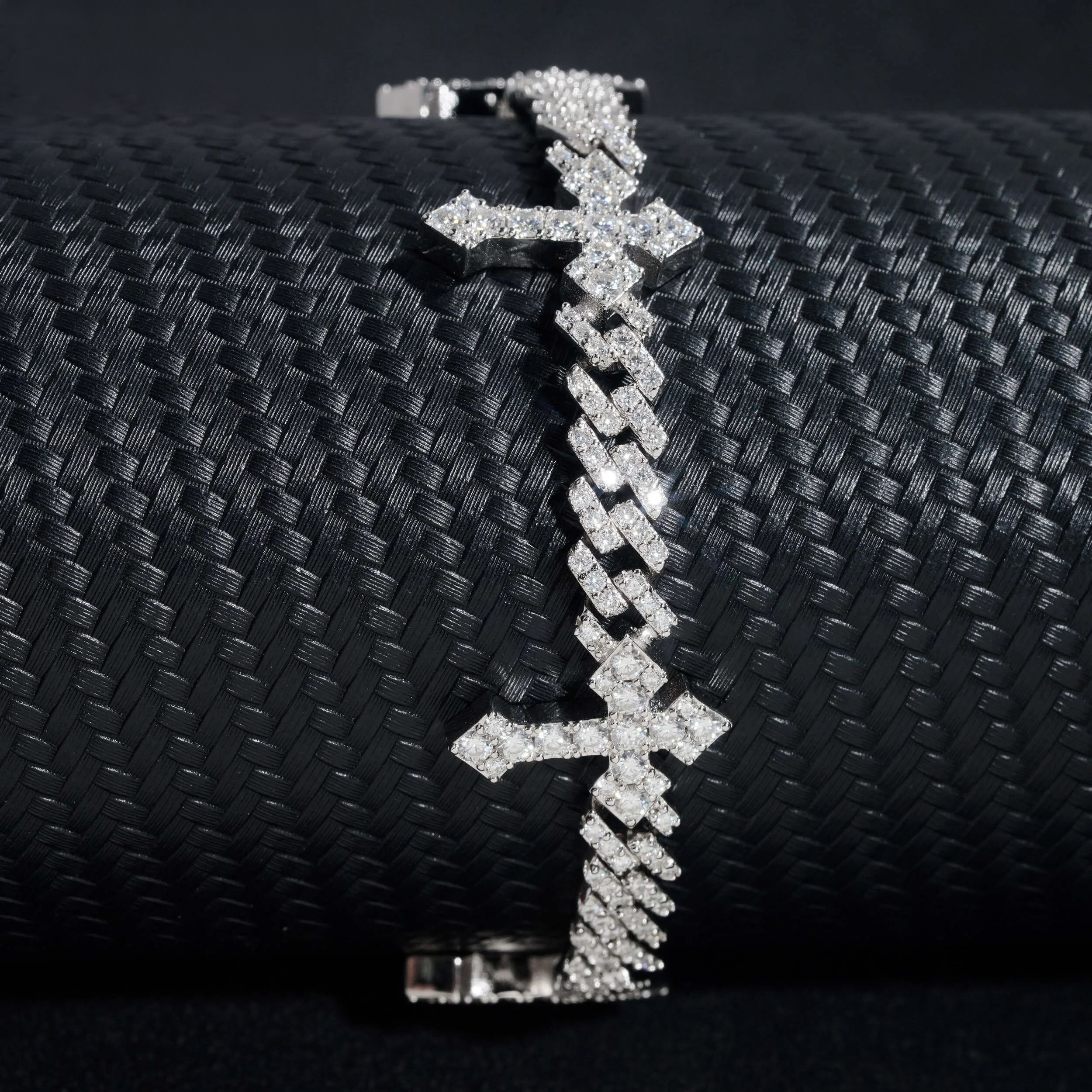Cross Cuban Link Bracelet