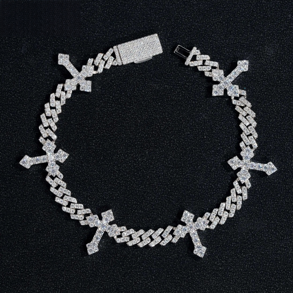 Cross Cuban Link Bracelet