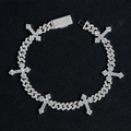 Cross Cuban Link Bracelet