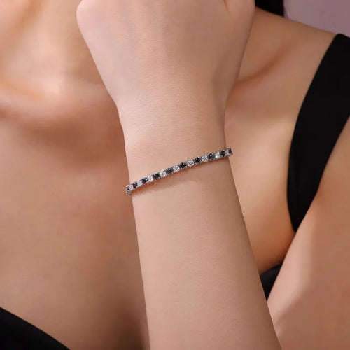 Black & White Tennis Bracelet