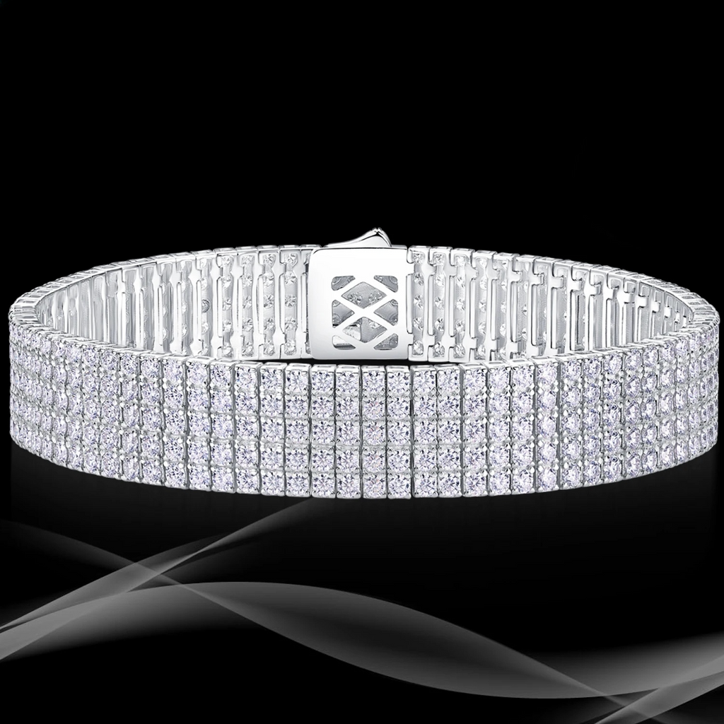 Multi-Row Moissanite Tennis Bracelet
