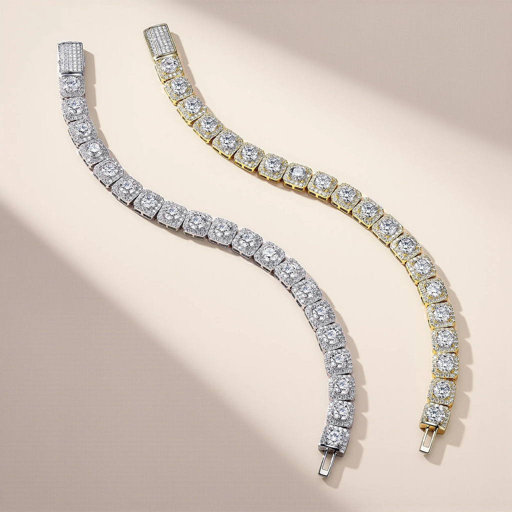 Princess Cut Moissanite Tennis Bracelet