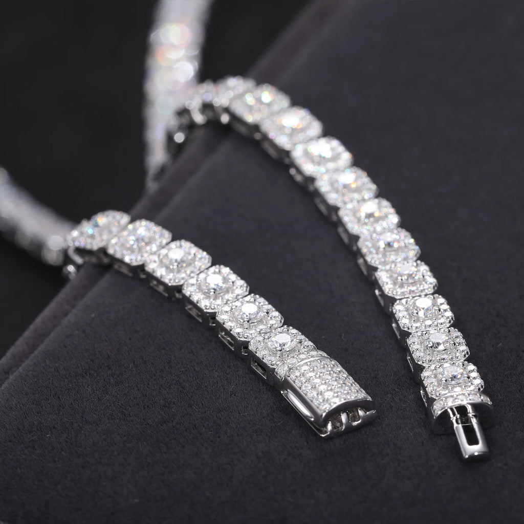 Cushion Cut Moissanite Tennis Bracelet