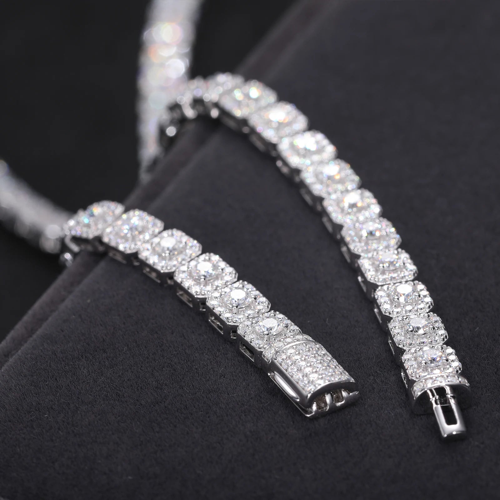 Cushion Cut Moissanite Tennis Bracelet