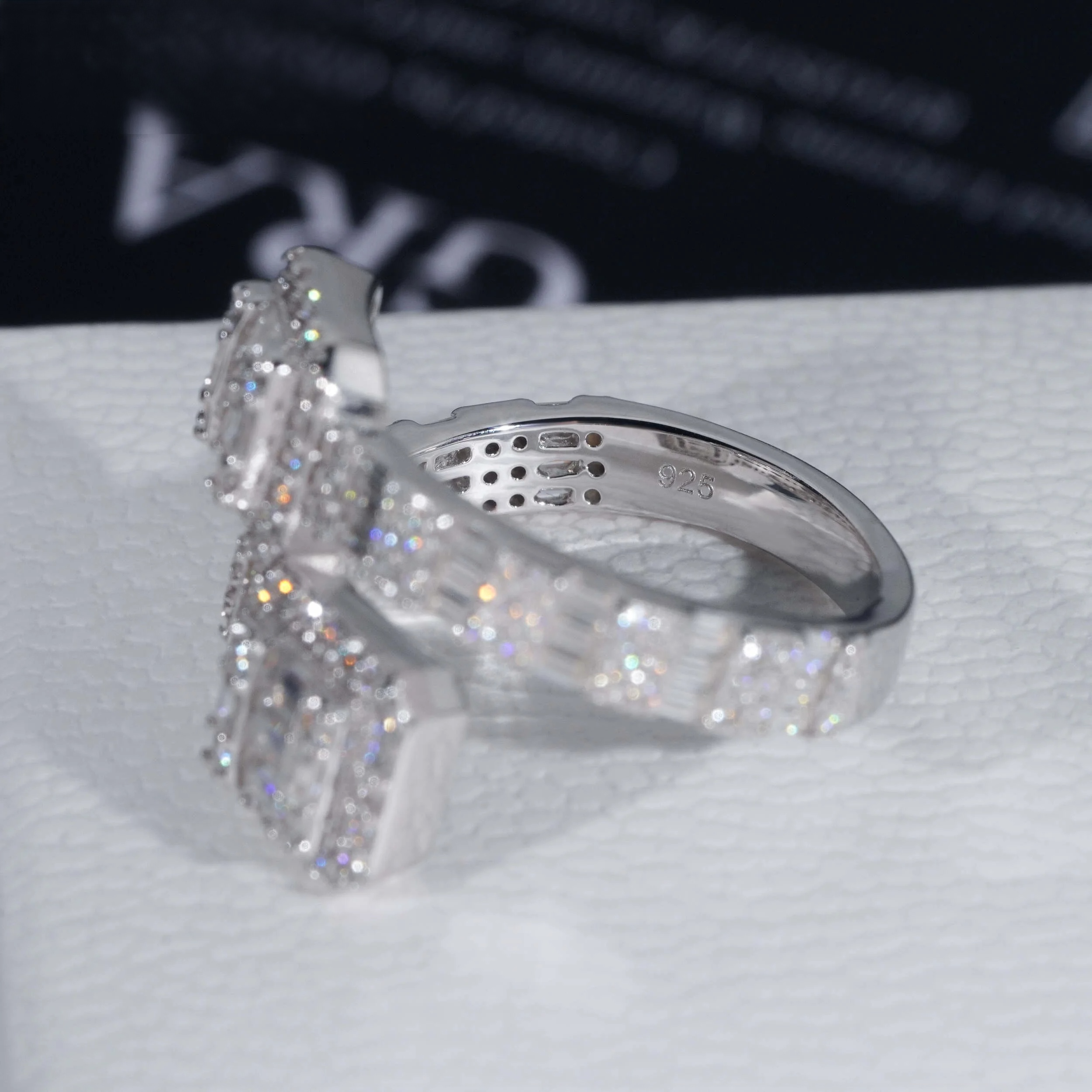 Baguette Cluster Ring