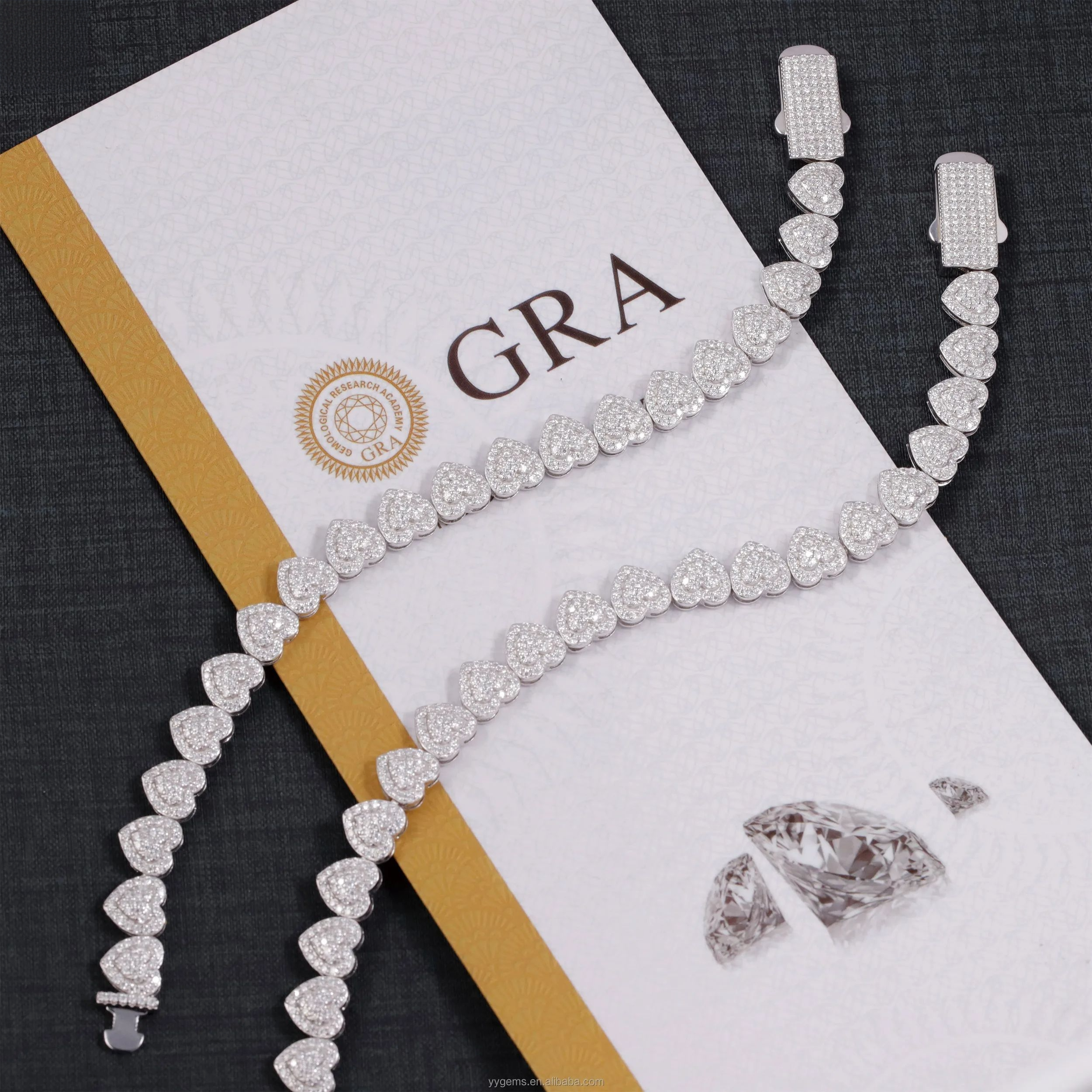 Iced Out Heart Link Chain