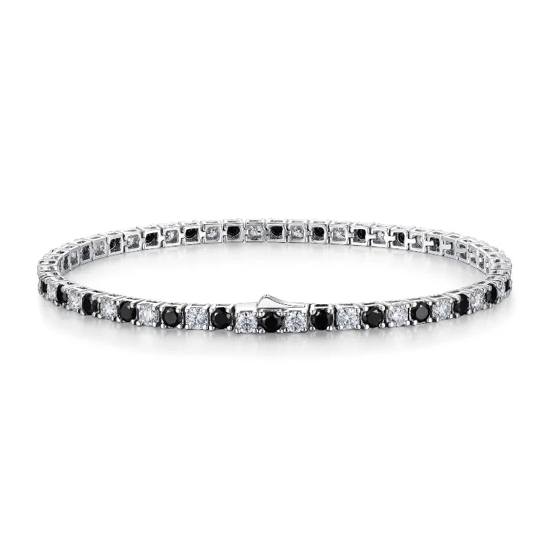 Black & White Tennis Bracelet