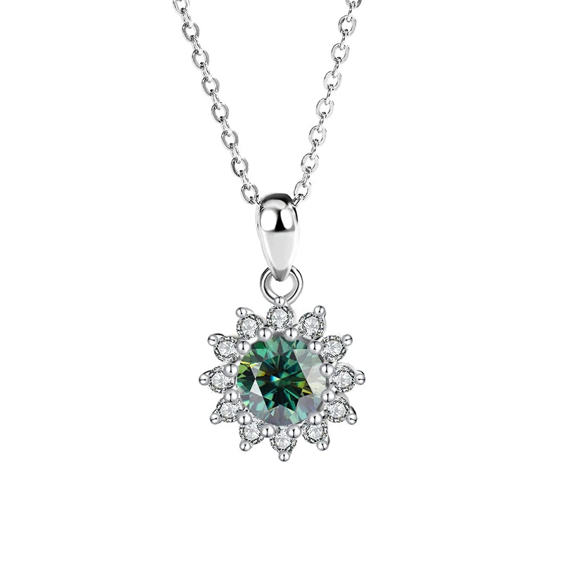 Moissanite Snowflake Pendant Necklace